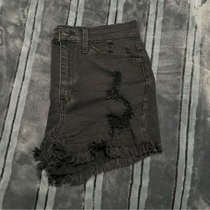 COPY - Black Jean Shorts
